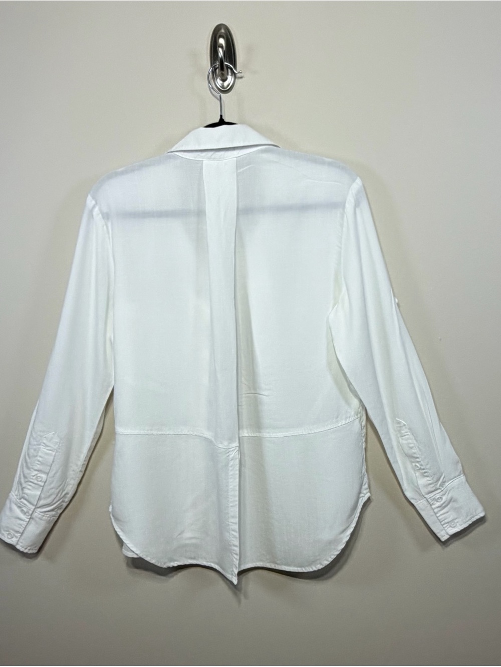 Anthropologie Cloth & Stone Ava Split Back Shirt White M - Picture 5 of 17